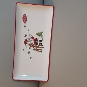 Rudolph the Red Nose Reindeer Classic Ceramic Serving platter NWT
